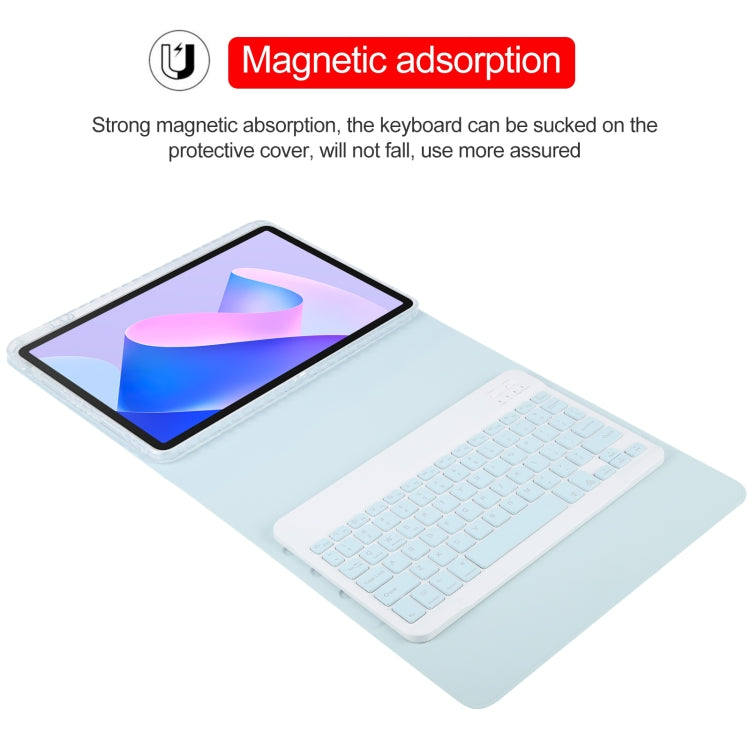 For Huawei MatePad 11 2023 / 2021 Square Button Backlight Bluetooth Keyboard Rotatable Holder Leather Case(Sky Blue) - Huawei Keyboard by PMC TechLife | Online Shopping South Africa | PMC TechLife