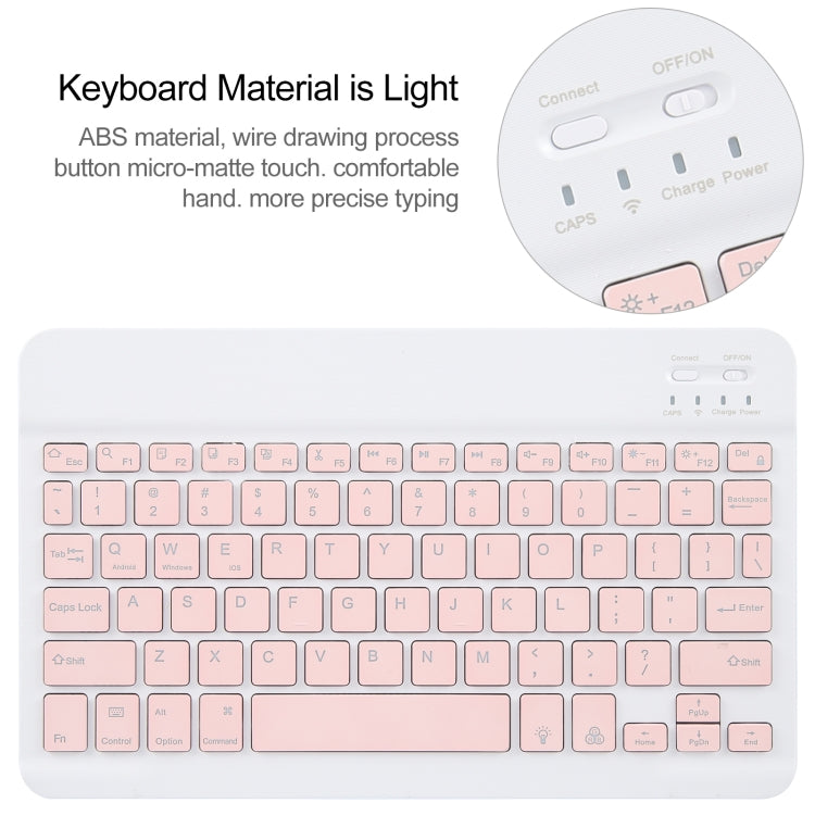 For Huawei MatePad 11 2023 / 2021 Square Button Backlight Bluetooth Keyboard Rotatable Holder Leather Case(Rose Gold) - Huawei Keyboard by PMC TechLife | Online Shopping South Africa | PMC TechLife