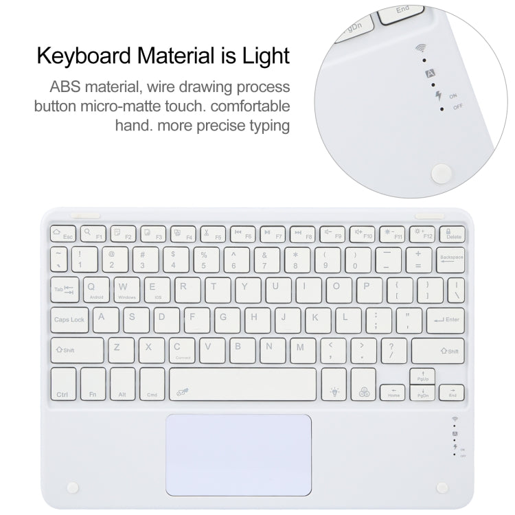 For Xiaomi Pad 6 Square Button Bluetooth Keyboard Rotatable Holder Leather Case with Touchpad(Sky Blue) - Others Keyboard by PMC TechLife | Online Shopping South Africa | PMC TechLife