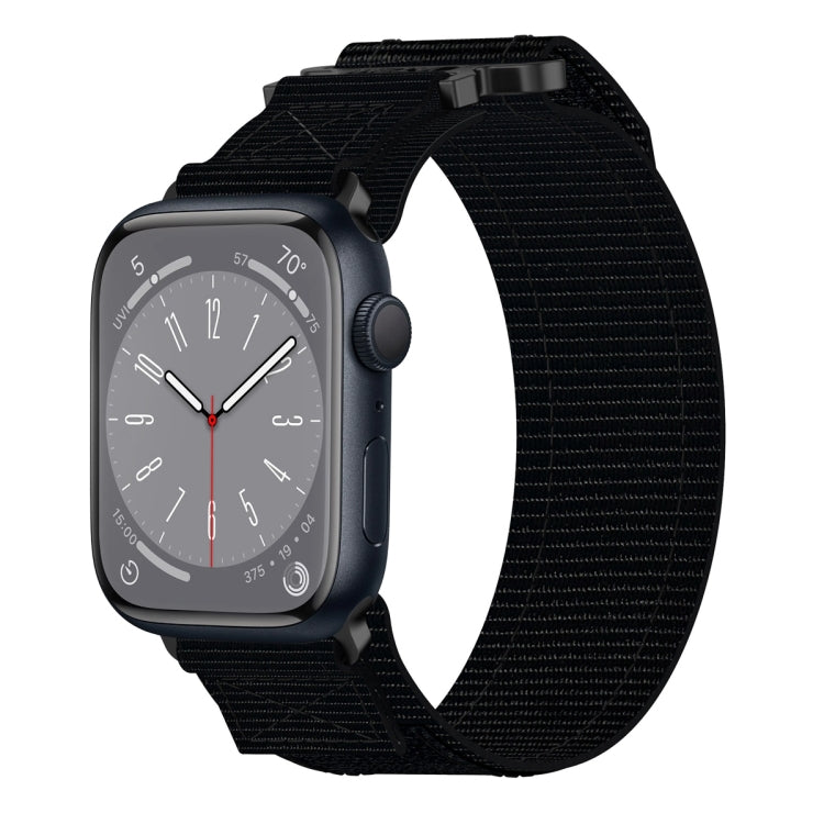 For Apple Watch Series 8 45mm Nylon Hook And Loop Fastener Watch Band(Black) - free shipping - PMC TechLife - Order now!