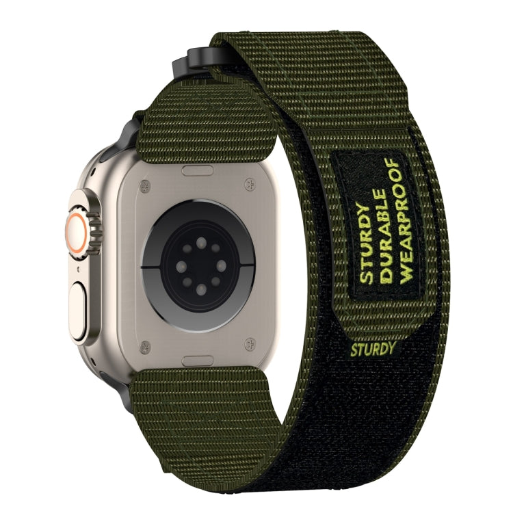 For Apple Watch Series 8 45mm Nylon Hook And Loop Fastener Watch Band(Army Green) - free shipping - PMC TechLife - Order now!