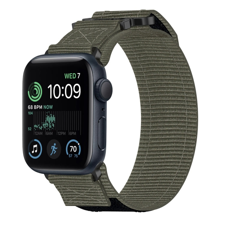For Apple Watch SE 44mm Nylon Hook And Loop Fastener Watch Band(Grey) - Watch Bands by PMC TechLife | Online Shopping South Africa | PMC TechLife | Buy Now Pay Later Mobicred