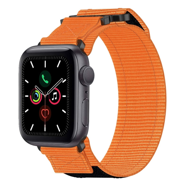 For Apple Watch Series 5 40mm Nylon Hook And Loop Fastener Watch Band(Orange) - Watch Bands by PMC TechLife | Online Shopping South Africa | PMC TechLife | Buy Now Pay Later Mobicred