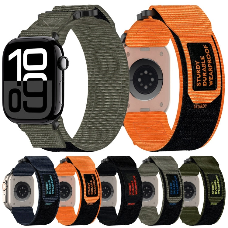 For Apple Watch Series 7 41mm Nylon Hook And Loop Fastener Watch Band(Black) - free shipping - PMC TechLife - Order now!