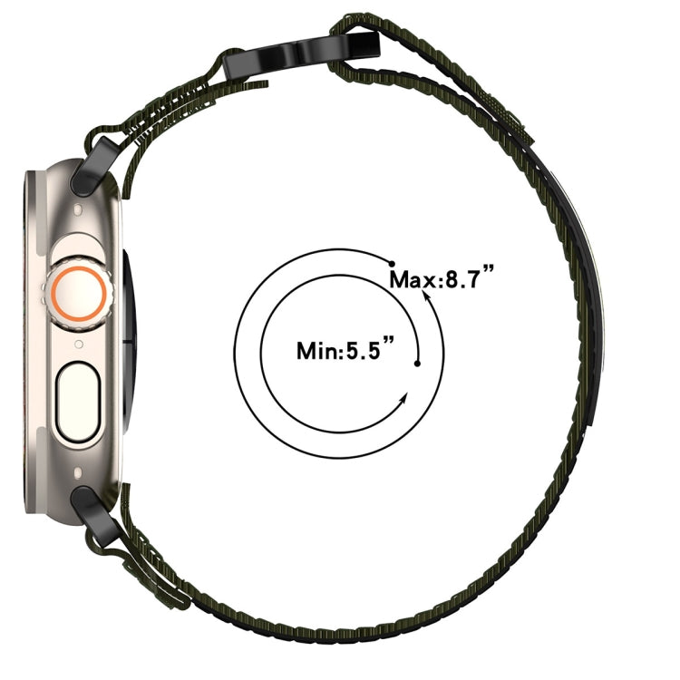 For Apple Watch Series 8 45mm Nylon Hook And Loop Fastener Watch Band(Black) - free shipping - PMC TechLife - Order now!