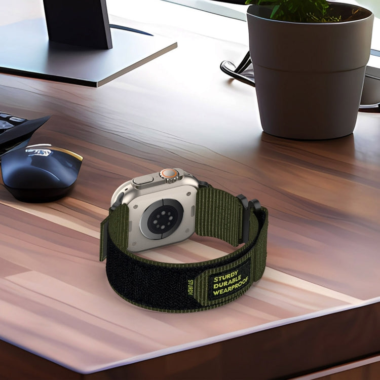 For Apple Watch Series 9 41mm Nylon Hook And Loop Fastener Watch Band(Blue) - Watch Bands by PMC TechLife | Online Shopping South Africa | PMC TechLife | Buy Now Pay Later Mobicred