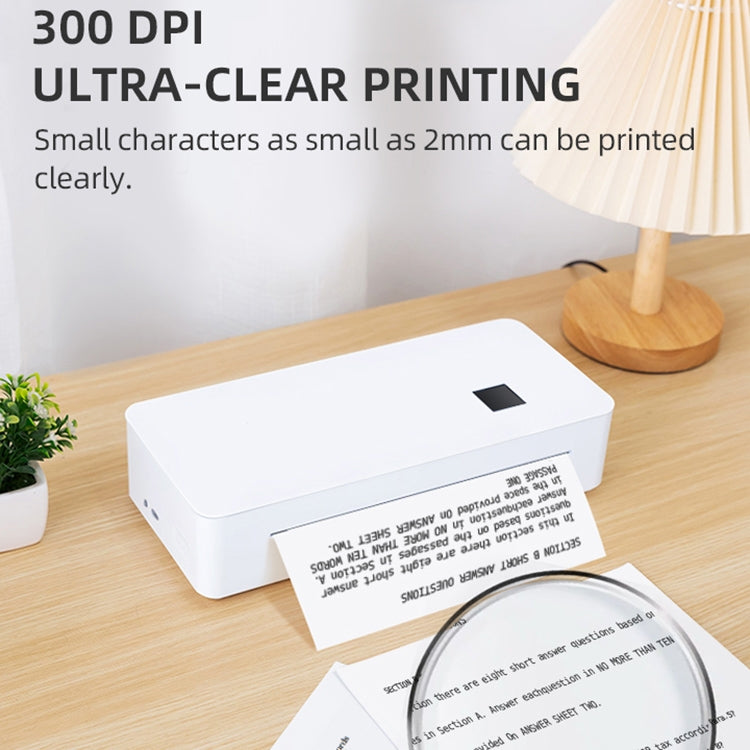 A4 mini Portable Bluetooth HD Thermal Printer for Home Office Study(US Plug) - Printer by PMC TechLife | Online Shopping South Africa | PMC TechLife | Buy Now Pay Later Mobicred