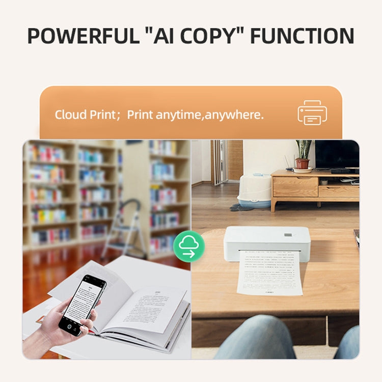 A4 mini Portable Bluetooth HD Thermal Printer for Home Office Study(UK Plug) - Printer by PMC TechLife | Online Shopping South Africa | PMC TechLife | Buy Now Pay Later Mobicred