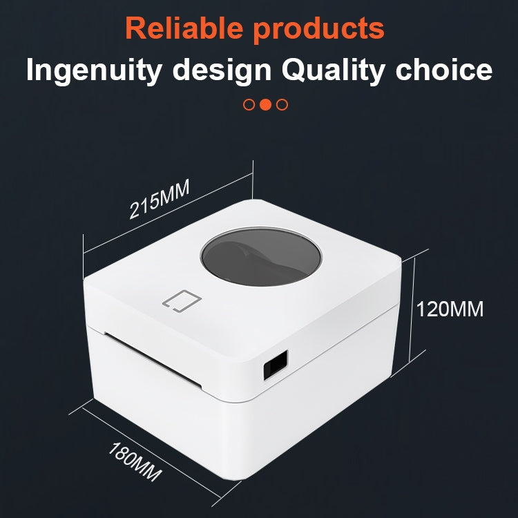 ZJ-9250 100x150mm USB Thermal Label Printer, Plug:UK Plug(White) - Printer by PMC TechLife | Online Shopping South Africa | PMC TechLife | Buy Now Pay Later Mobicred