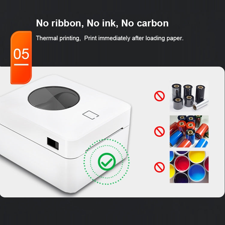 ZJ-9250 100x150mm USB Bluetooth Thermal Label Printer, Plug:UK Plug(White) - Printer by PMC TechLife | Online Shopping South Africa | PMC TechLife | Buy Now Pay Later Mobicred