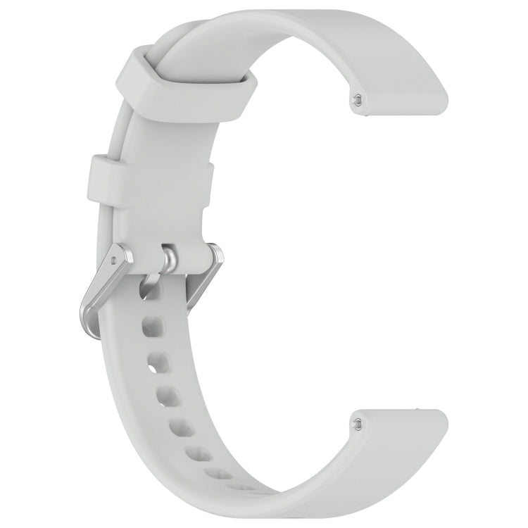 For Garmin Lily 2 14mm Silver Buckle Silicone Watch Band Wristband(Light Grey) - Watch Bands by PMC TechLife | Online Shopping South Africa | PMC TechLife
