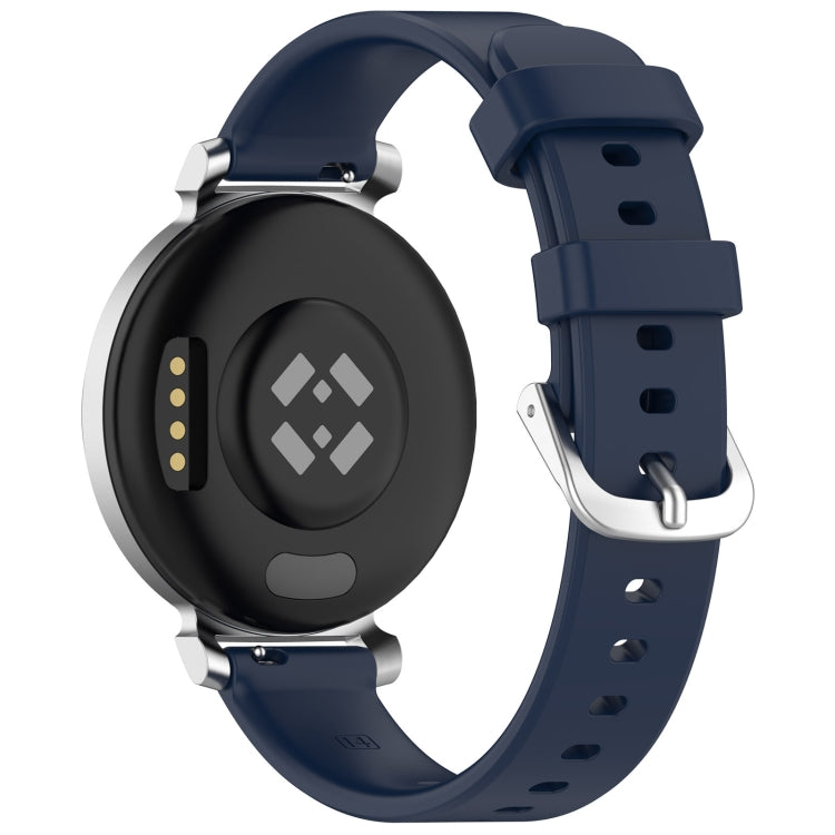For Garmin Lily 2 14mm Silver Buckle Silicone Watch Band Wristband(Midnight  Blue) - Watch Bands by PMC TechLife | Online Shopping South Africa | PMC TechLife
