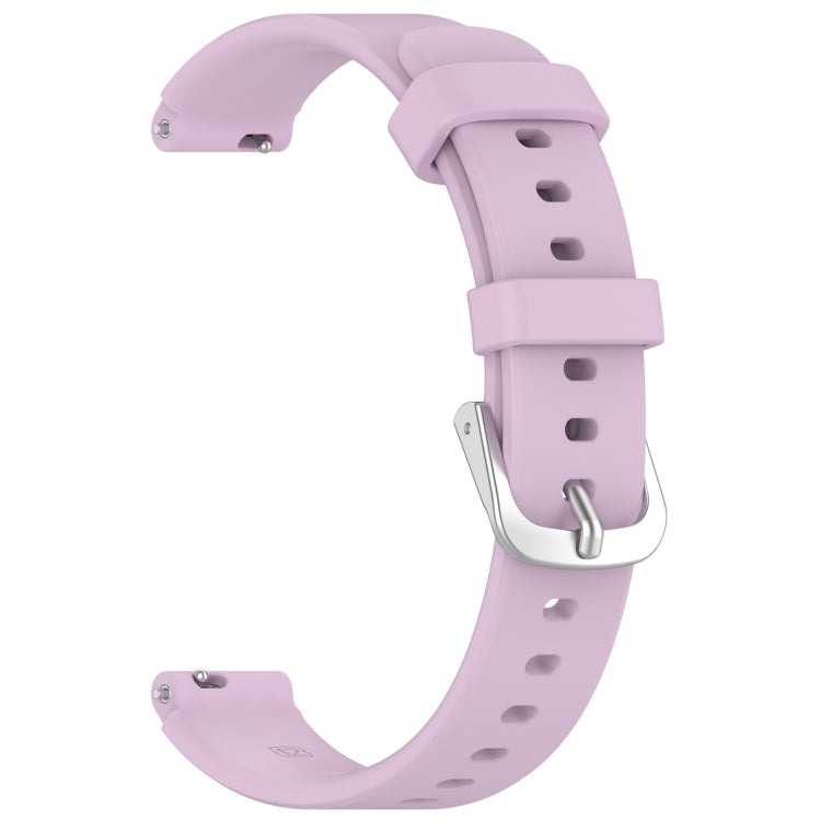 12mm Universal Solid Color Silver Buckle Silicone Watch Band(Purple) - 20mm Bands by PMC TechLife | Online Shopping South Africa | PMC TechLife