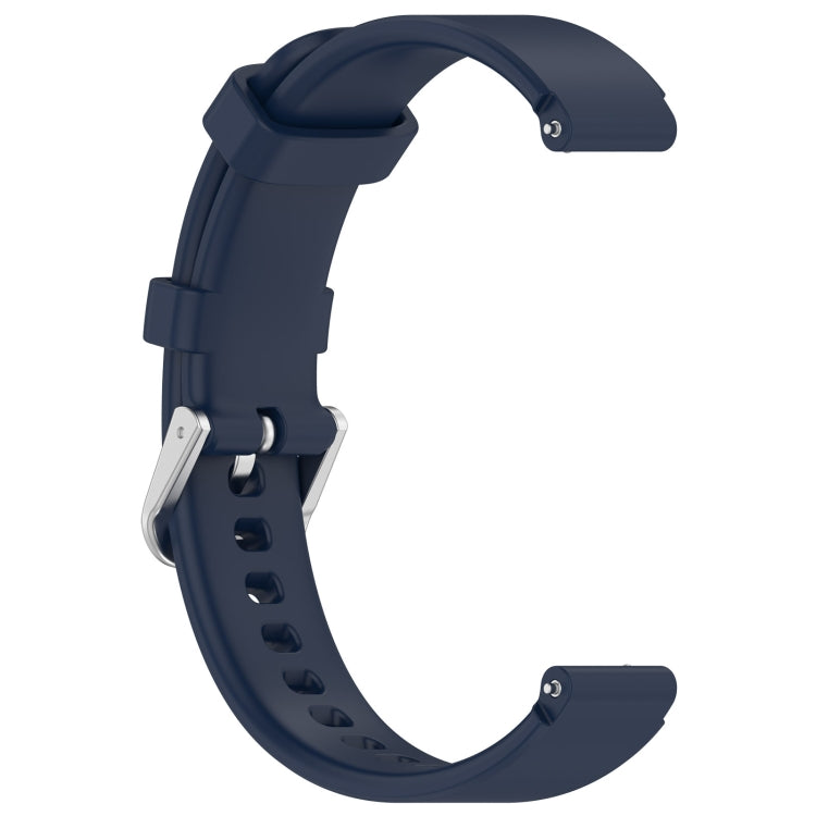 12mm Universal Solid Color Silver Buckle Silicone Watch Band(Midnight  Blue) - 20mm Bands by PMC TechLife | Online Shopping South Africa | PMC TechLife