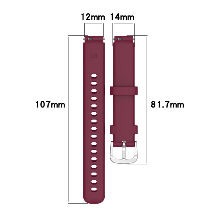 12mm Universal Solid Color Silver Buckle Silicone Watch Band(White) - 20mm Bands by PMC TechLife | Online Shopping South Africa | PMC TechLife