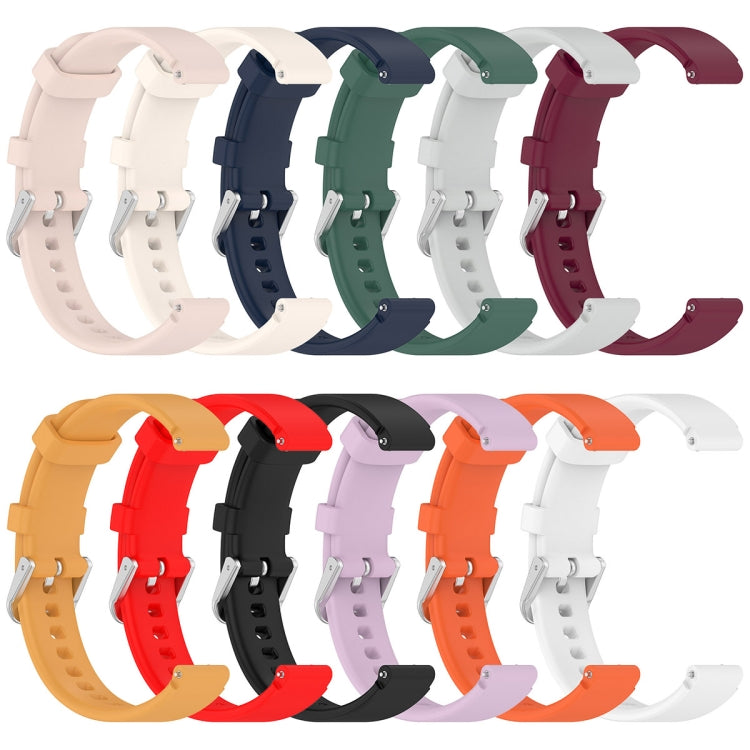 12mm Universal Solid Color Silver Buckle Silicone Watch Band(Orange) - 20mm Bands by PMC TechLife | Online Shopping South Africa | PMC TechLife