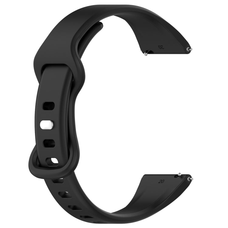 20mm Slim Reverse Buckle Silicone Watch Band(Black) - 20mm Bands by PMC TechLife | Online Shopping South Africa | PMC TechLife