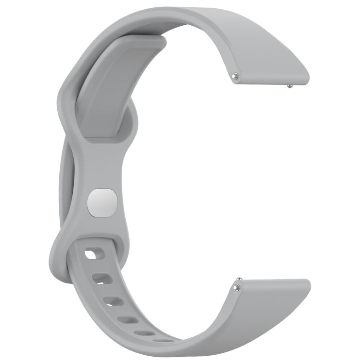 20mm Slim Reverse Buckle Silicone Watch Band(Grey) - 20mm Bands by PMC TechLife | Online Shopping South Africa | PMC TechLife