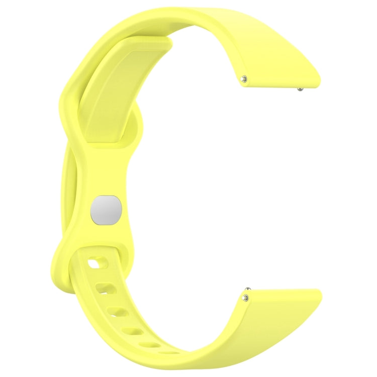 20mm Slim Reverse Buckle Silicone Watch Band(Bright Yellow) - 20mm Bands by PMC TechLife | Online Shopping South Africa | PMC TechLife