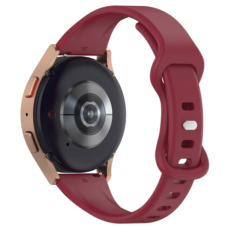 22mm Slim Reverse Buckle Silicone Watch Band(Wine Red) - 22mm Bands by PMC TechLife | Online Shopping South Africa | PMC TechLife
