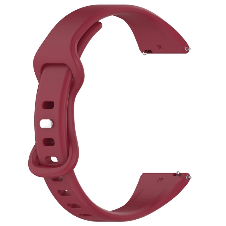 22mm Slim Reverse Buckle Silicone Watch Band(Wine Red) - 22mm Bands by PMC TechLife | Online Shopping South Africa | PMC TechLife