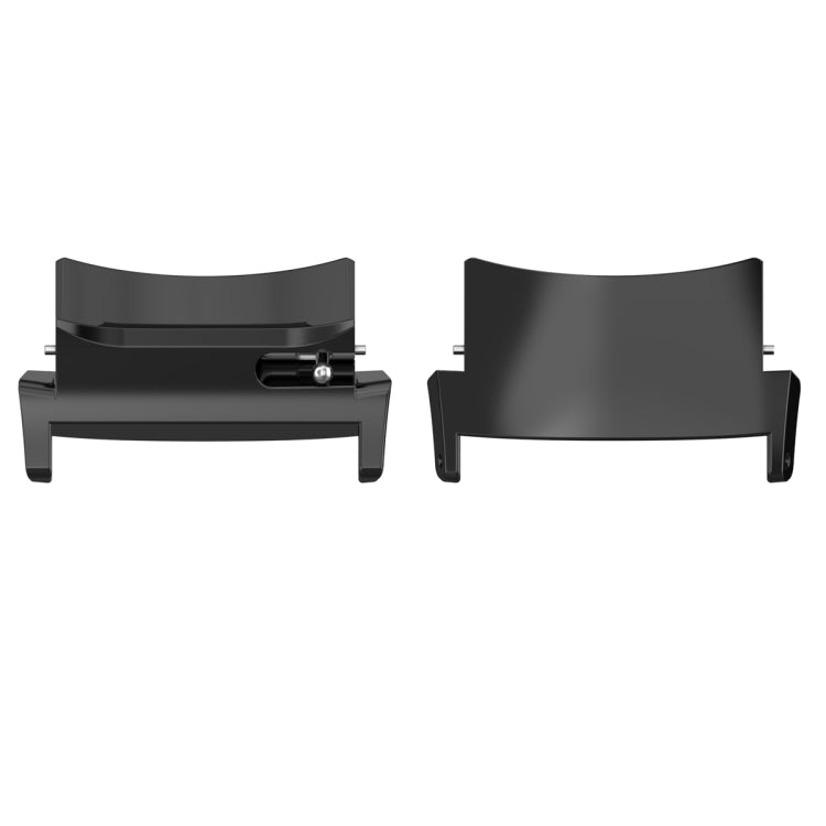 For OPPO Watch X / OnePlus Watch 2 1 Pair 22mm Watch Band Stainless Steel Connector(Black) - Watch Bands by PMC TechLife | Online Shopping South Africa | PMC TechLife
