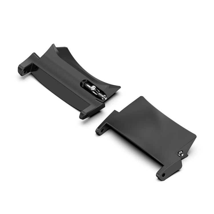 For OPPO Watch X / OnePlus Watch 2 1 Pair 22mm Watch Band Stainless Steel Connector(Black) - Watch Bands by PMC TechLife | Online Shopping South Africa | PMC TechLife