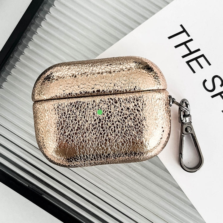 For AirPods 3 Burst Leather Texture Bluetooth Earphone Protective Case(Rose Gold) - For AirPods 3 by PMC Jewellery | Online Shopping South Africa | PMC Jewellery | Buy Now Pay Later Mobicred