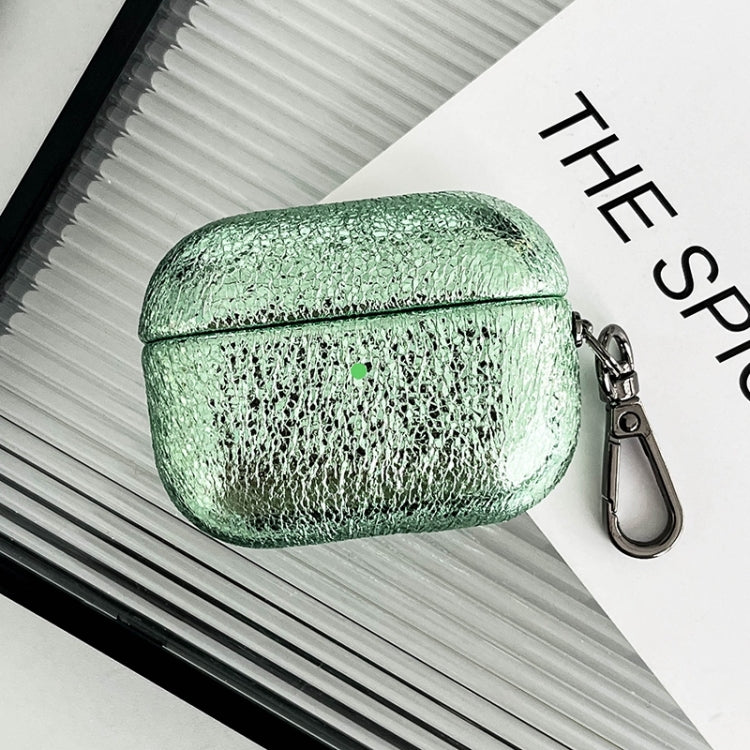 For AirPods Pro Burst Leather Texture Bluetooth Earphone Protective Case(Green) - For AirPods Pro by PMC Jewellery | Online Shopping South Africa | PMC Jewellery | Buy Now Pay Later Mobicred