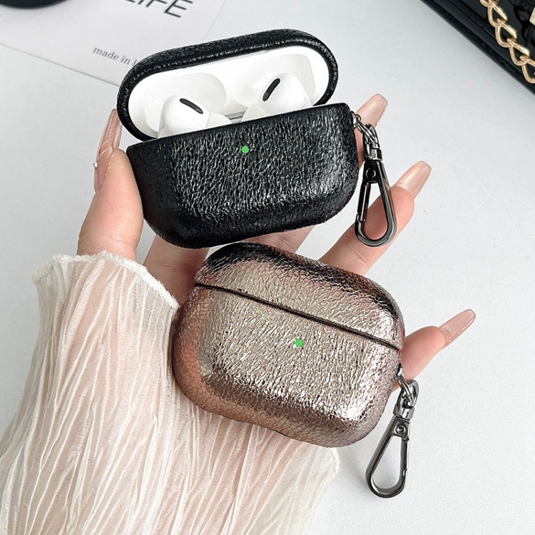 For AirPods Pro Burst Leather Texture Bluetooth Earphone Protective Case(Black) - free shipping - PMC Jewellery - Order now!