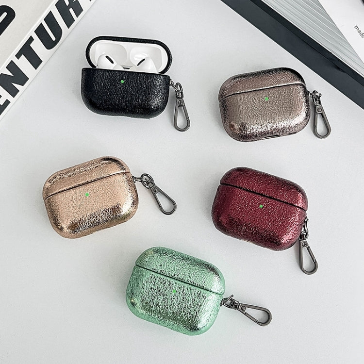 For AirPods Pro Burst Leather Texture Bluetooth Earphone Protective Case(Green) - For AirPods Pro by PMC Jewellery | Online Shopping South Africa | PMC Jewellery | Buy Now Pay Later Mobicred