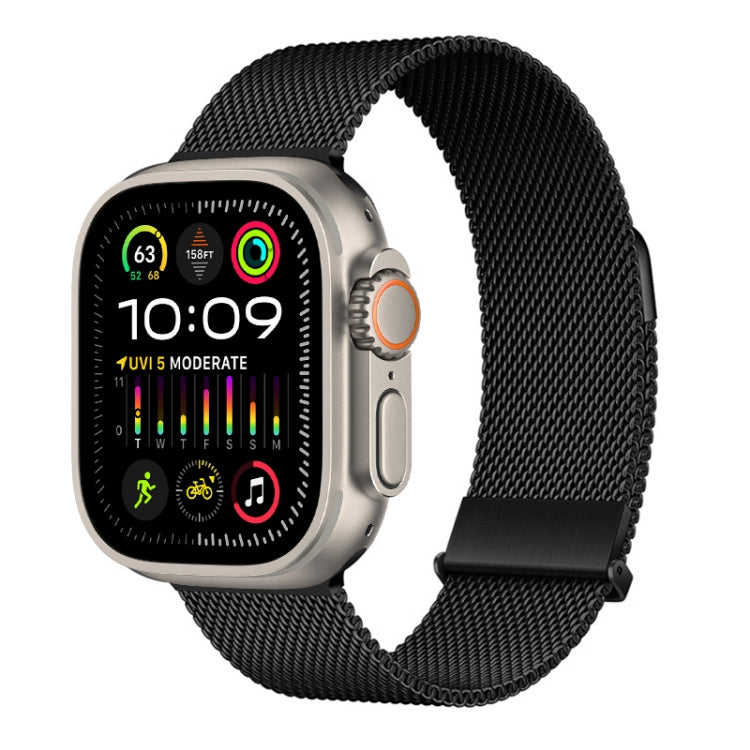 For Apple Watch Ultra 2 49mm ZGA Milanese Magnetic Metal Watch Band(Black) - Watch Bands by ZGA | Online Shopping South Africa | PMC TechLife | Buy Now Pay Later Mobicred