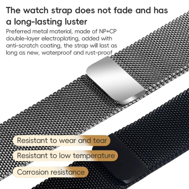 For Apple Watch SE 2023 44mm ZGA Milanese Magnetic Metal Watch Band(Silver) - Watch Bands by ZGA | Online Shopping South Africa | PMC TechLife | Buy Now Pay Later Mobicred