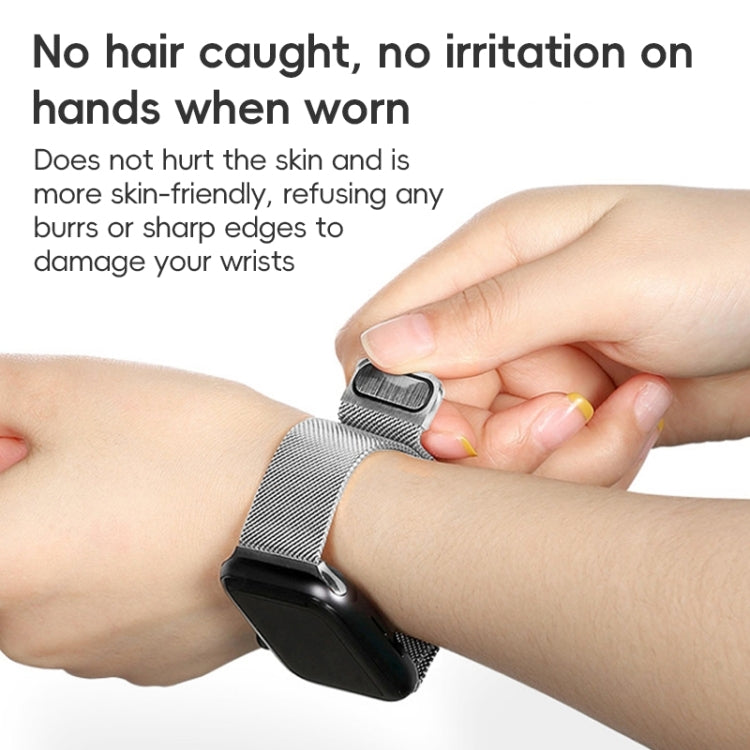 For Apple Watch Series 3 42mm ZGA Milanese Magnetic Metal Watch Band(Silver) - Watch Bands by ZGA | Online Shopping South Africa | PMC TechLife | Buy Now Pay Later Mobicred