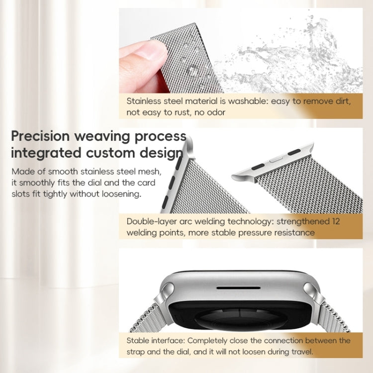 For Apple Watch Series 10 46mm ZGA Milanese Magnetic Metal Watch Band(Silver) - free shipping - PMC TechLife - Order now!