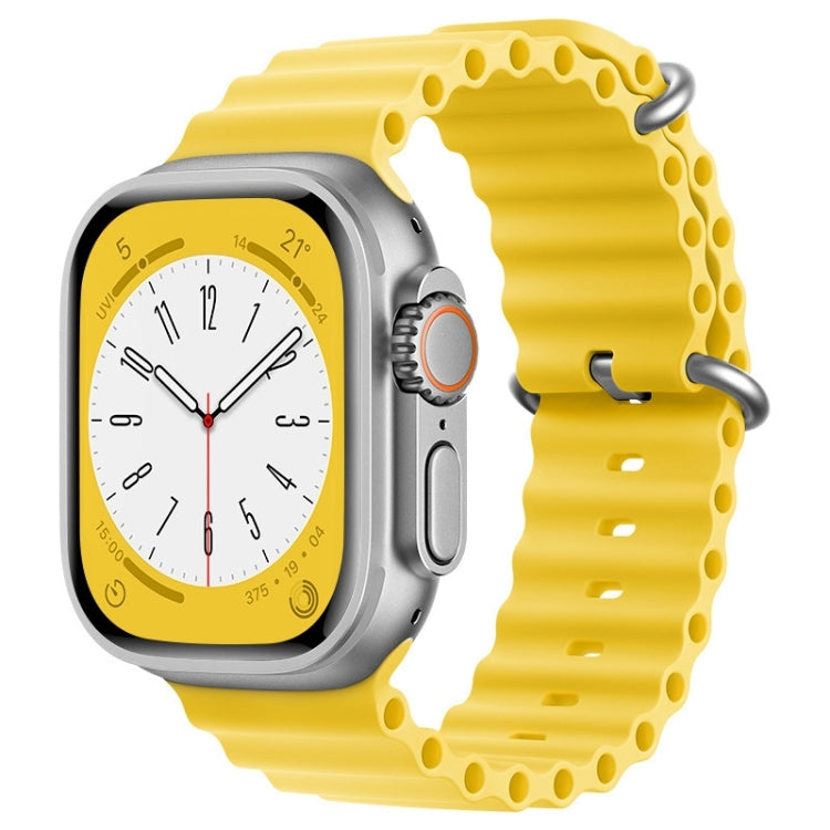 For Apple Watch Ultra 2 49mm ZGA Ocean Silicone Watch Band(Yellow) - free shipping - PMC TechLife - Order now!