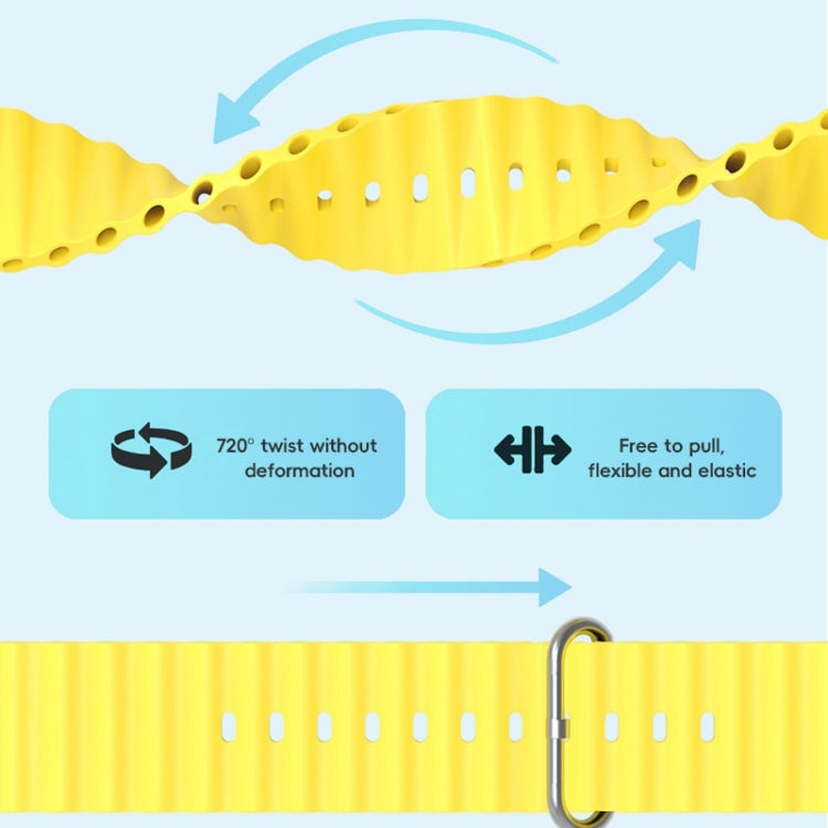 For Apple Watch Ultra 49mm ZGA Ocean Silicone Watch Band(White) - free shipping - PMC TechLife - Order now!