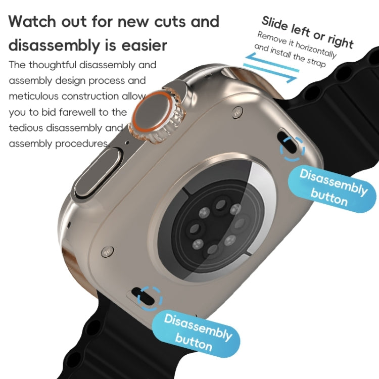 For Apple Watch Ultra 49mm ZGA Ocean Silicone Watch Band(White) - free shipping - PMC TechLife - Order now!