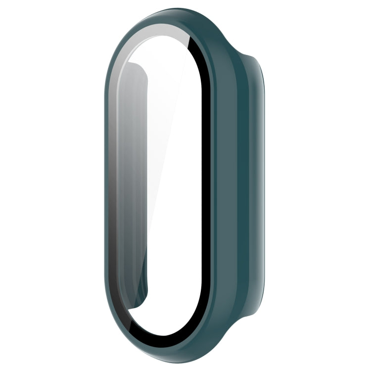For Xiaomi Mi Band 8 PC + Tempered Film Integrated Protective Watch Case(Pine Green) - Watch Cases by PMC TechLife | Online Shopping South Africa | PMC TechLife