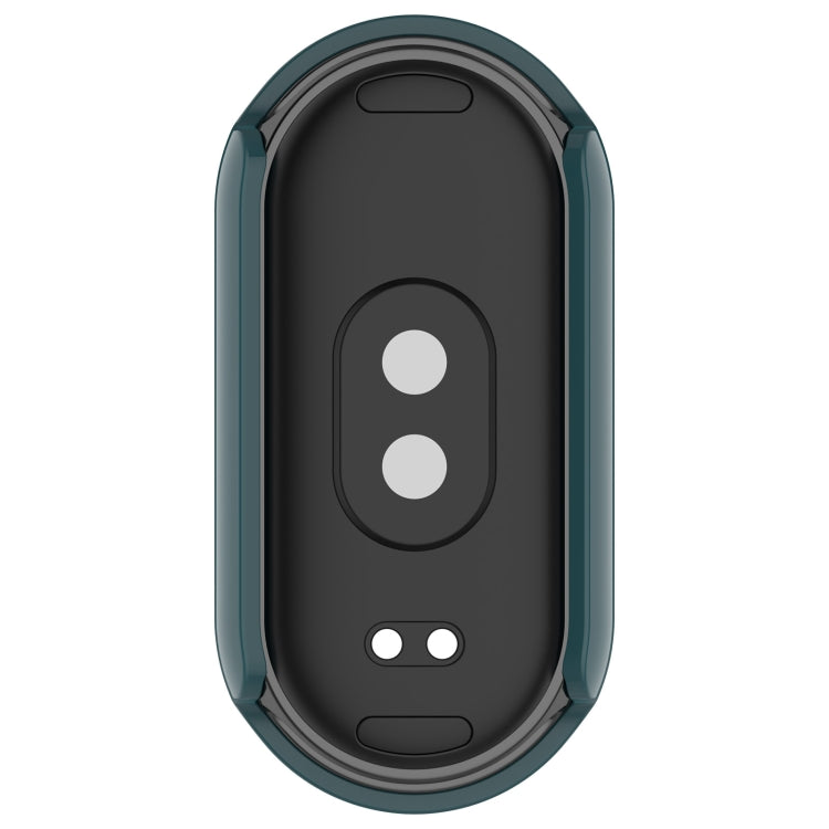 For Xiaomi Mi Band 8 PC + Tempered Film Integrated Protective Watch Case(Pine Green) - Watch Cases by PMC TechLife | Online Shopping South Africa | PMC TechLife