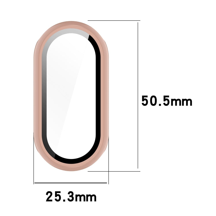 For Xiaomi Mi Band 8 PC + Tempered Film Integrated Protective Watch Case(Pine Green) - Watch Cases by PMC TechLife | Online Shopping South Africa | PMC TechLife
