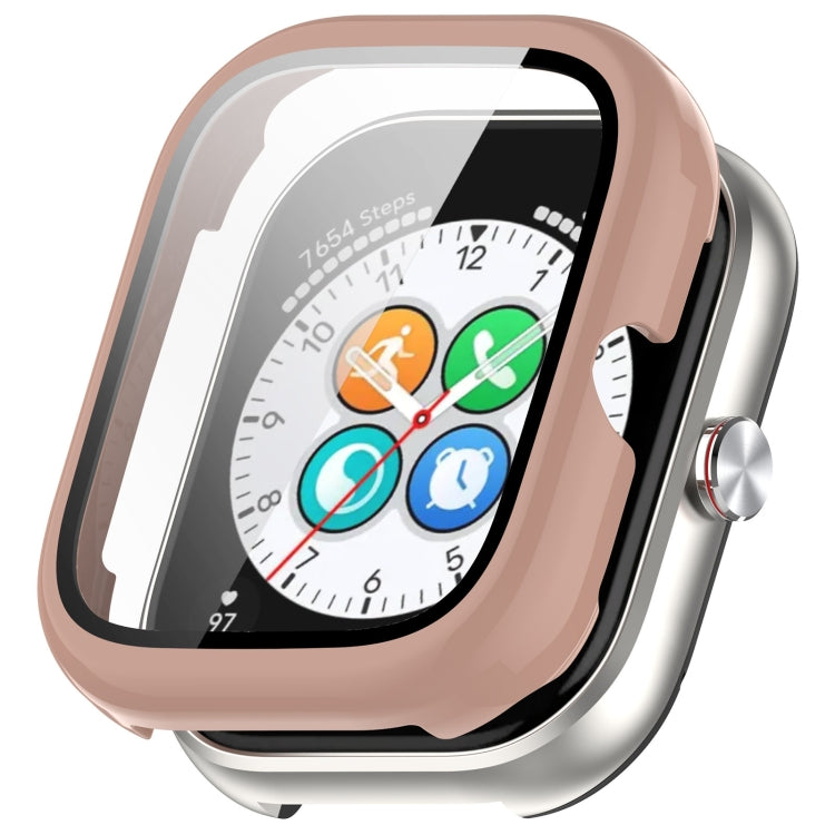 For Honor Choice Haylou Watch PC + Tempered Film Integrated Protective Watch Case(Pink) - Watch Cases by PMC TechLife | Online Shopping South Africa | PMC TechLife