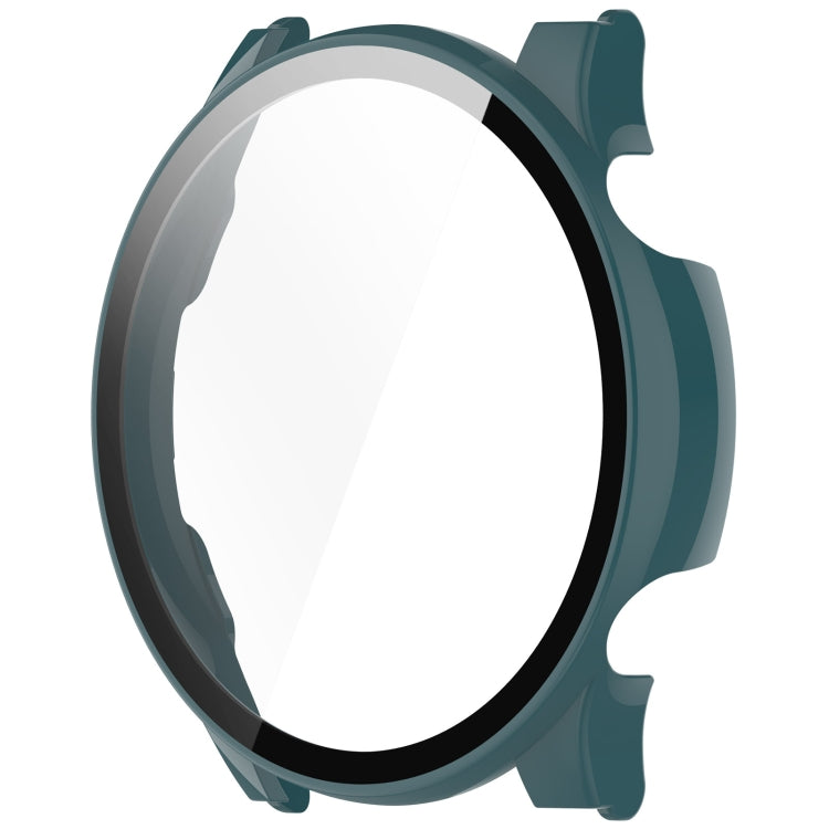 For Xiaomi Haylou RT3 / Solar Plus LS16 PC + Tempered Film Integrated Watch Protective Case(Pine Green) - Watch Cases by PMC TechLife | Online Shopping South Africa | PMC TechLife