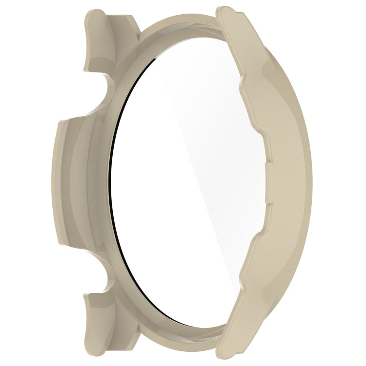 For Xiaomi Haylou RT3 / Solar Plus LS16 PC + Tempered Film Integrated Watch Protective Case(Ivory White) - Watch Cases by PMC TechLife | Online Shopping South Africa | PMC TechLife