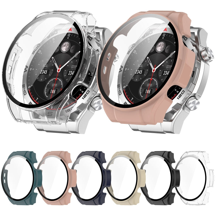For Xiaomi Haylou Watch R8 PC + Tempered Film Integrated Watch Protective Case(Transparent White) - Watch Cases by PMC TechLife | Online Shopping South Africa | PMC TechLife