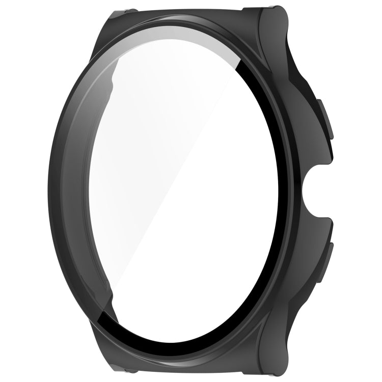 For Xiaomi Haylou Solar Lite R001 PC + Tempered Film Integrated Watch Protective Case(Black) - Watch Cases by PMC TechLife | Online Shopping South Africa | PMC TechLife