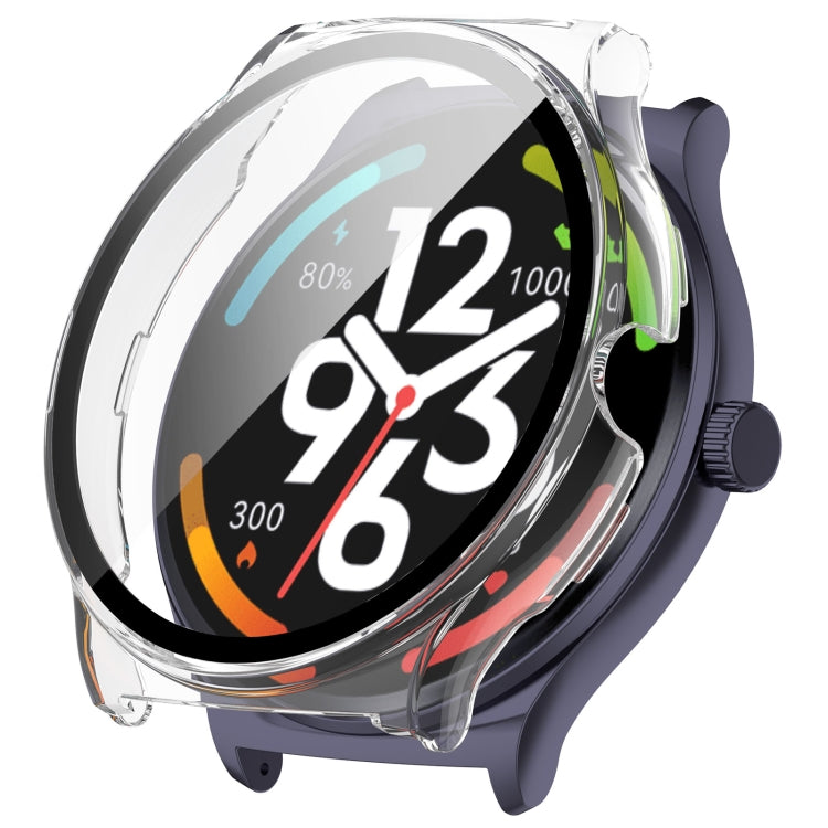 For Xiaomi Haylou Solar Lite R001 PC + Tempered Film Integrated Watch Protective Case(Transparent White) - Watch Cases by PMC TechLife | Online Shopping South Africa | PMC TechLife