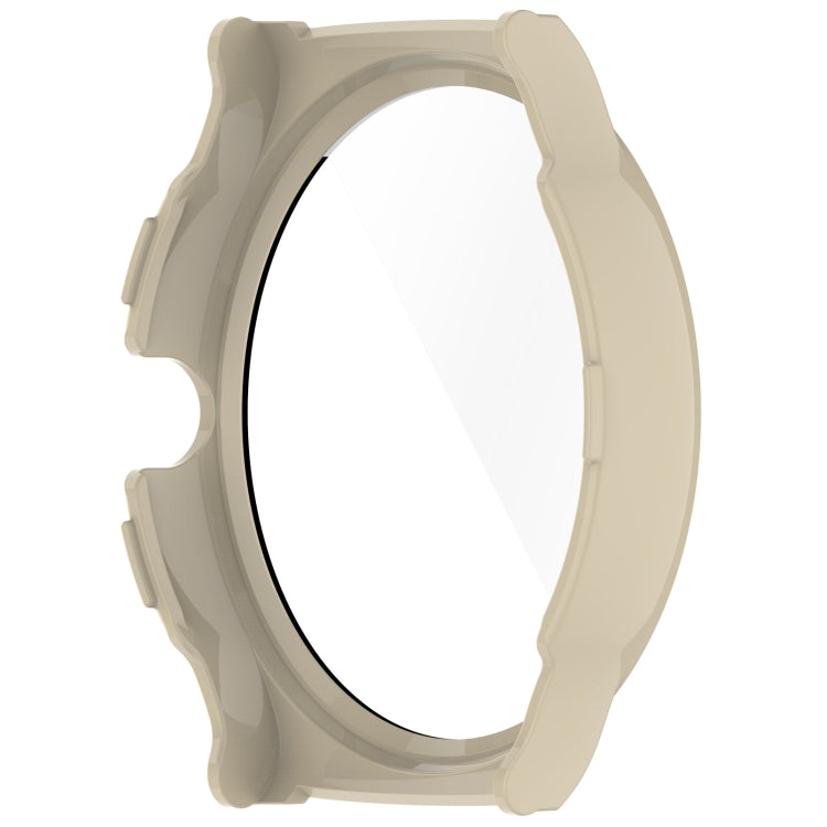 For Xiaomi Haylou Solar Lite R001 PC + Tempered Film Integrated Watch Protective Case(Ivory White) - Watch Cases by PMC TechLife | Online Shopping South Africa | PMC TechLife