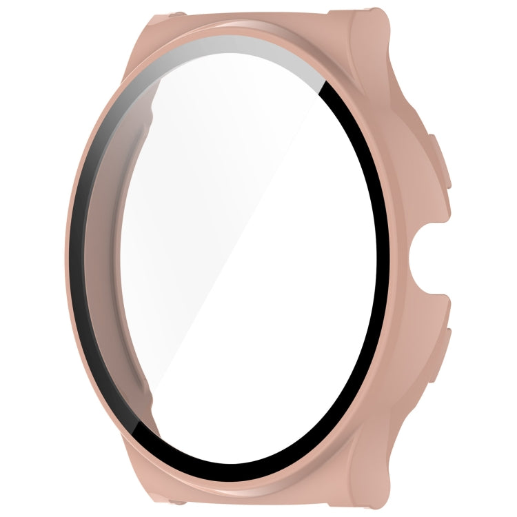 For Xiaomi Haylou Solar Lite R001 PC + Tempered Film Integrated Watch Protective Case(Pink) - Watch Cases by PMC TechLife | Online Shopping South Africa | PMC TechLife