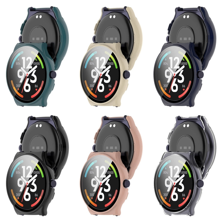 For Xiaomi Haylou Solar Lite R001 PC + Tempered Film Integrated Watch Protective Case(Black) - Watch Cases by PMC TechLife | Online Shopping South Africa | PMC TechLife